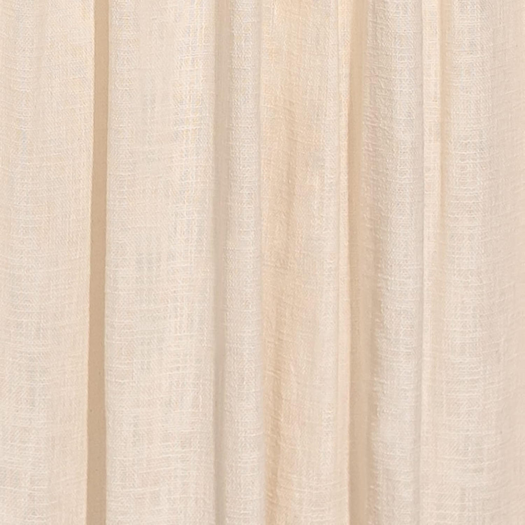 Ivory Cotton Textured Window Curtains