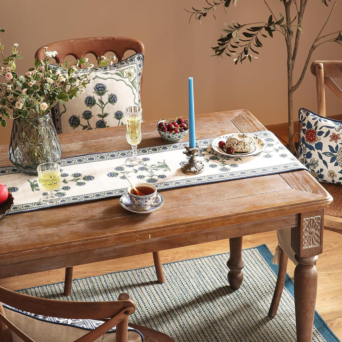Elegant French Linen Table Runner