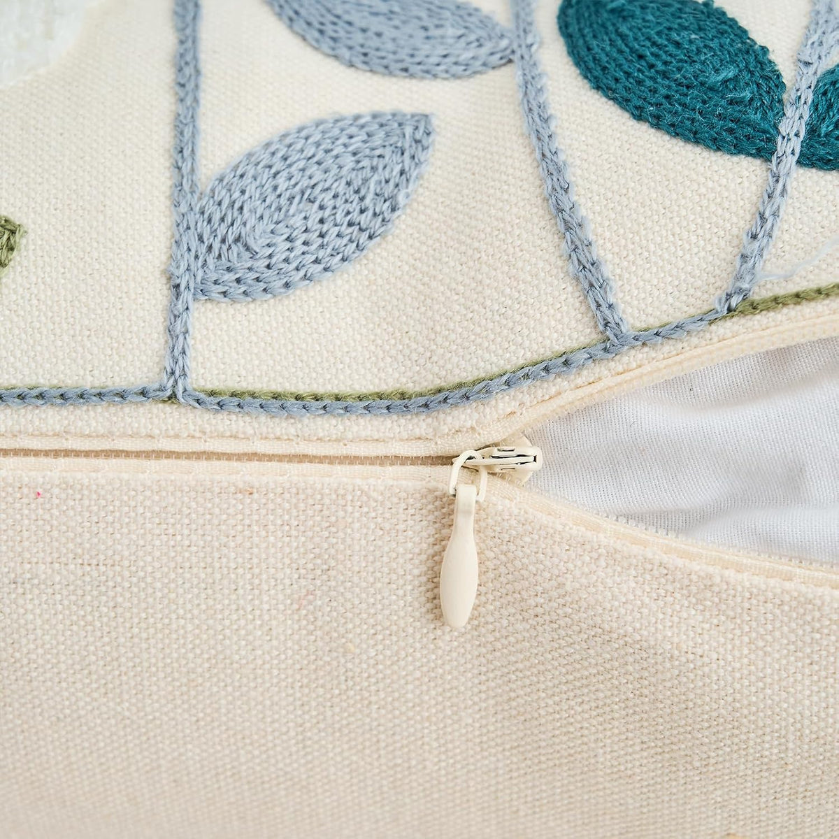 Floral Butterfly Embroidered Pillow Covers