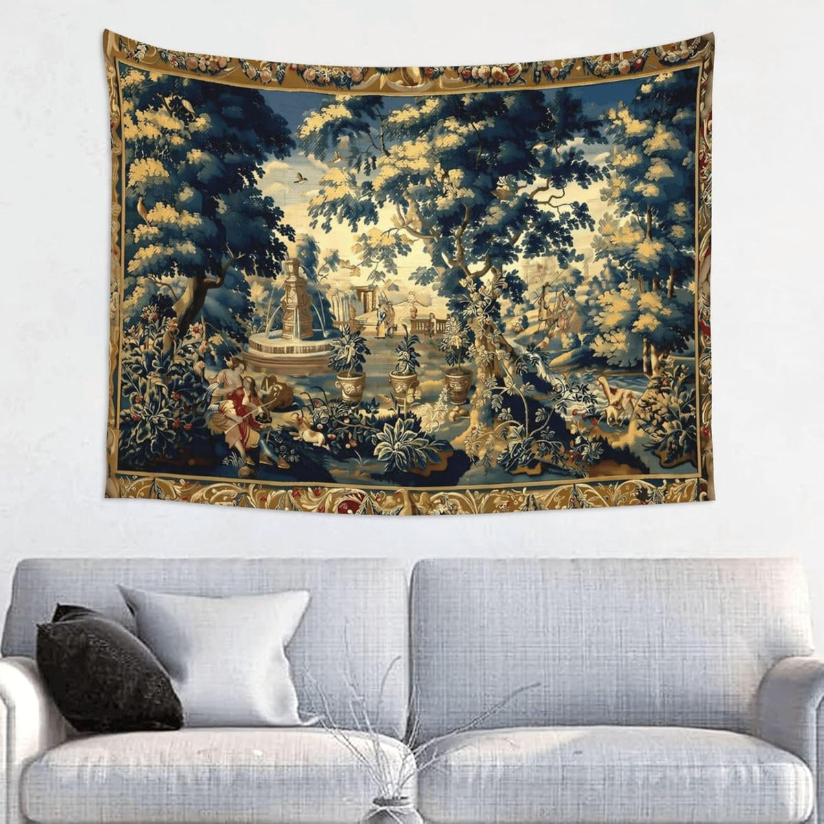 Vintage Garden Printed Wall Tapestry Decor