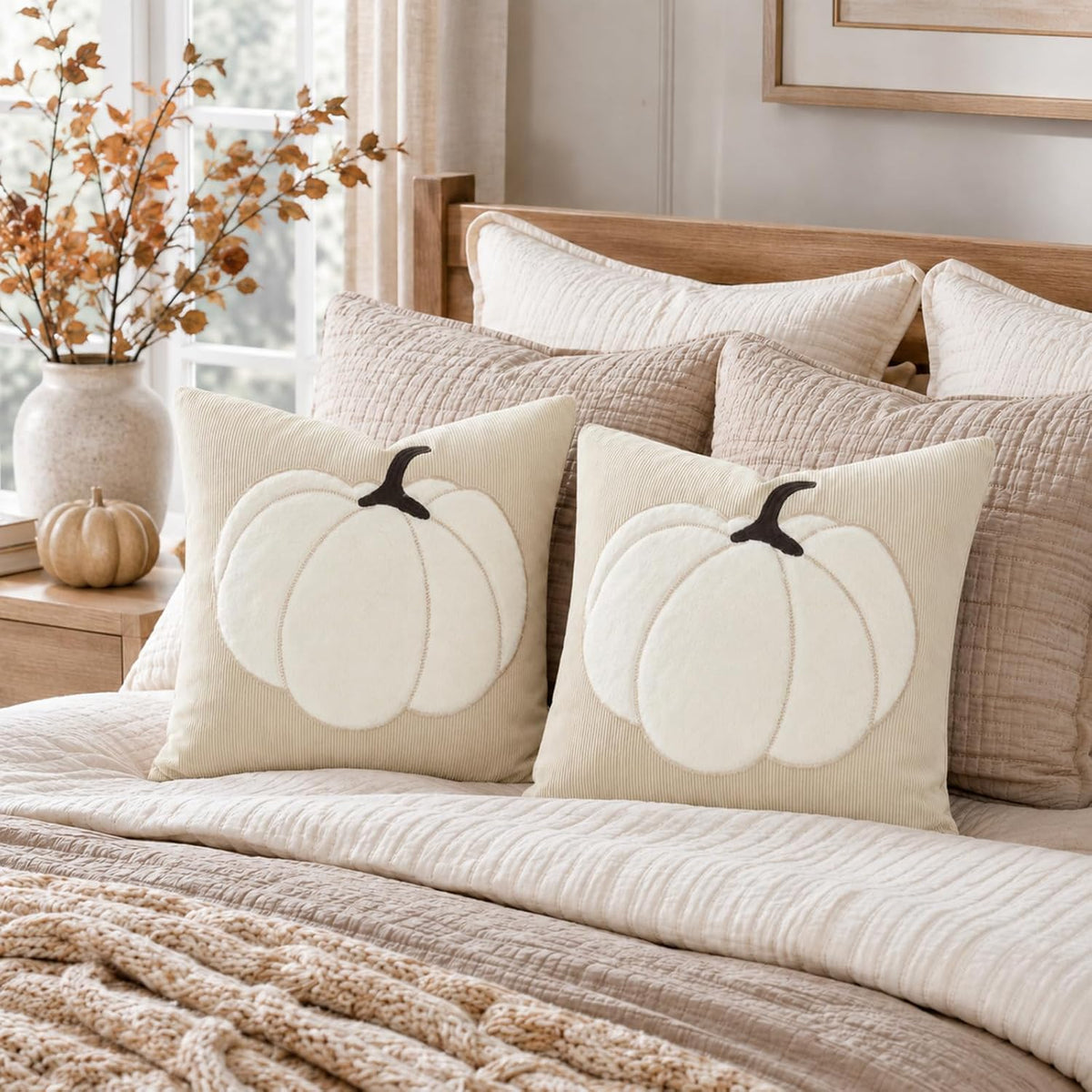 Farmhouse Fall Pumpkin Pillow Covers