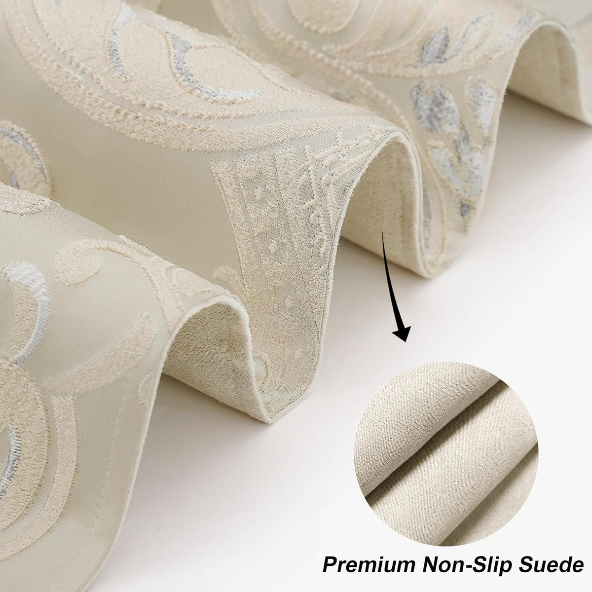 Luxury Apricot Jacquard Table Runner