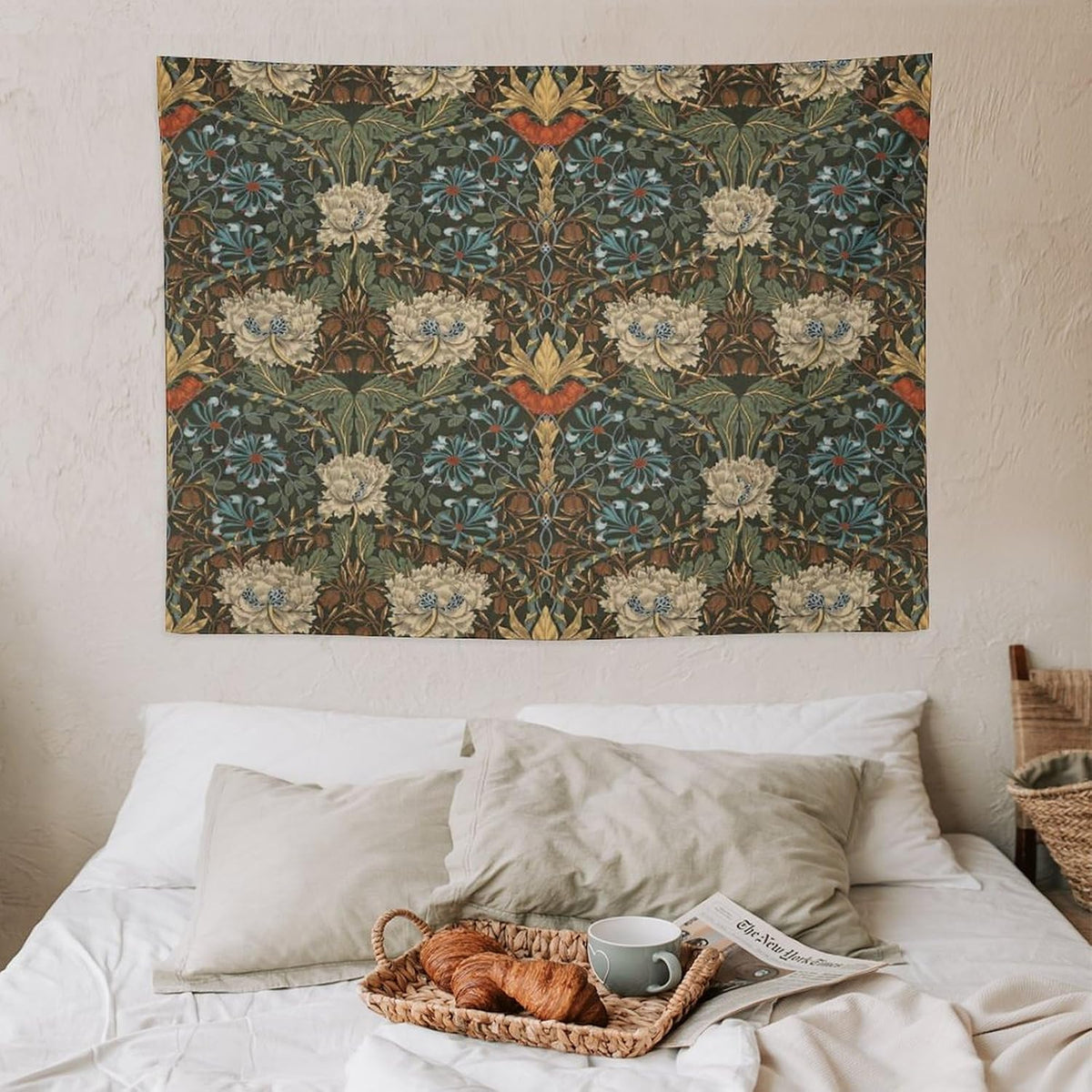 Boho Vintage Flower Wall Tapestry Decor