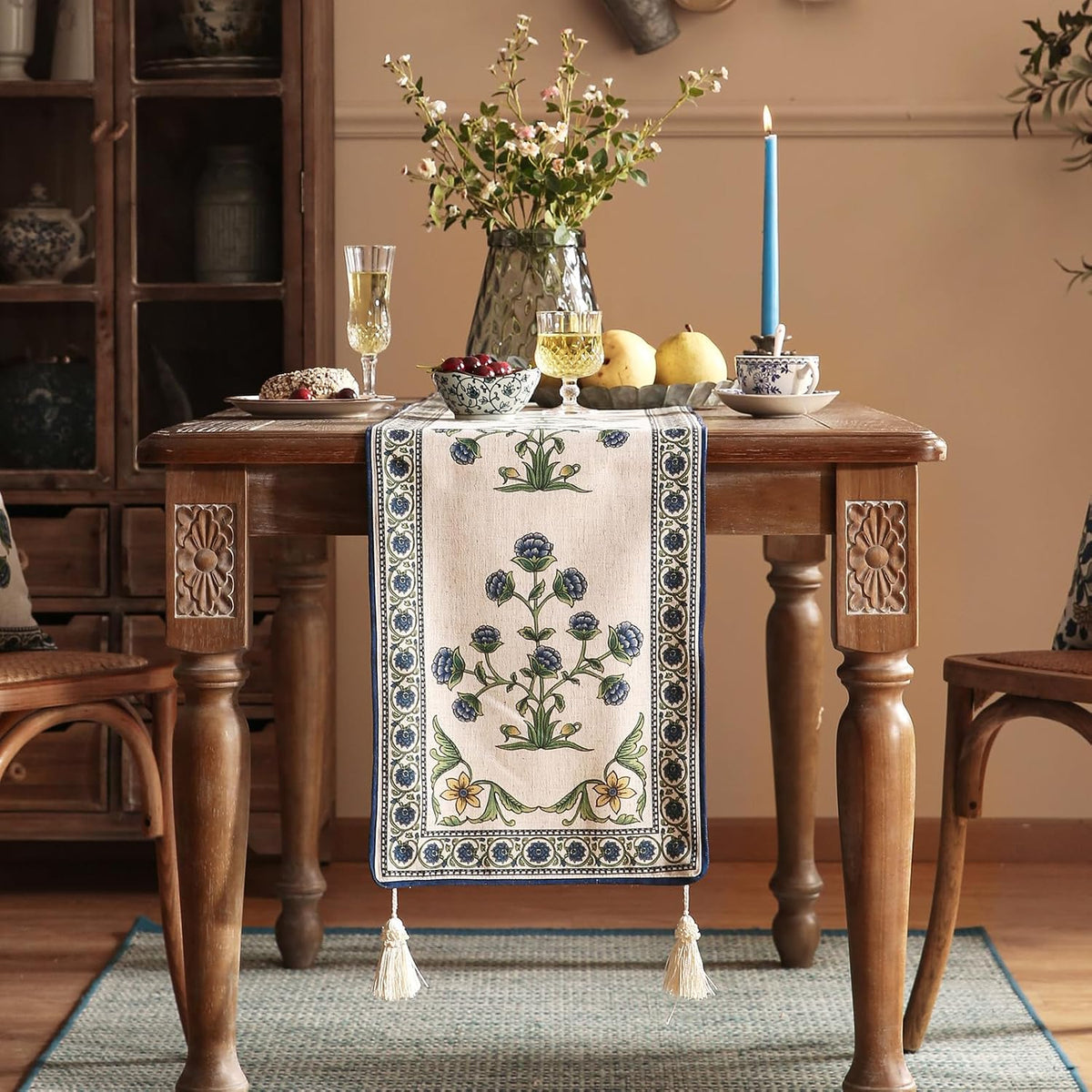 Elegant French Linen Table Runner
