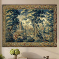 Antique Garden Fountain Wall Tapestry Decor